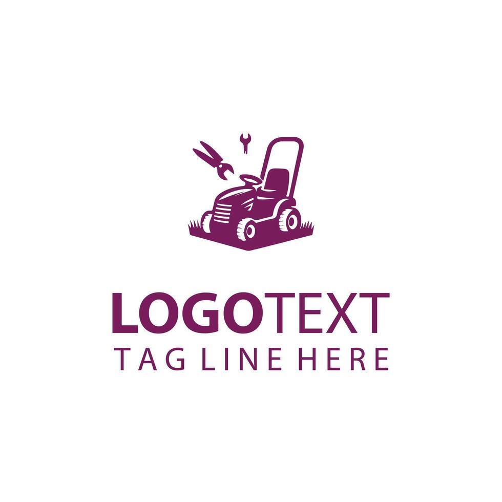 Precision Lawn Mover Logo Design vector