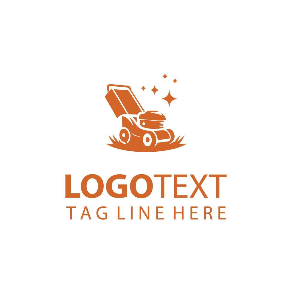Lawn Mover Legends Logo Design vector