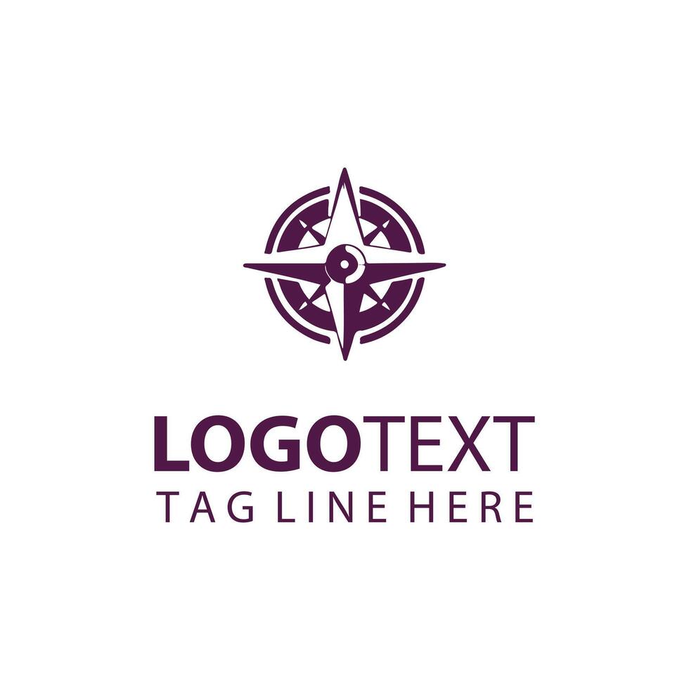 Path Finder compass logo design vector