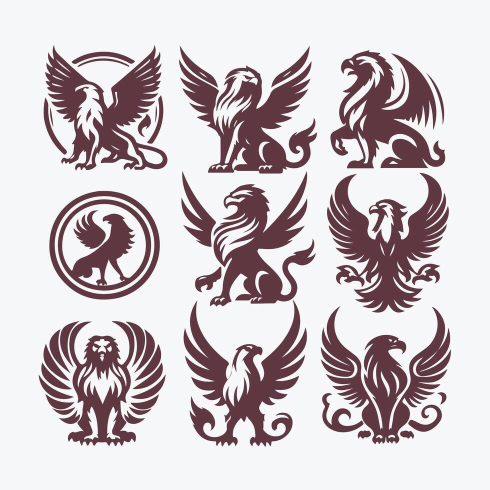 Griffins Quest collection logo vector