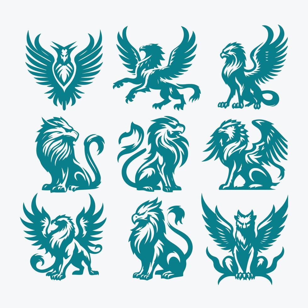 Griffins Glory collection logo design vector