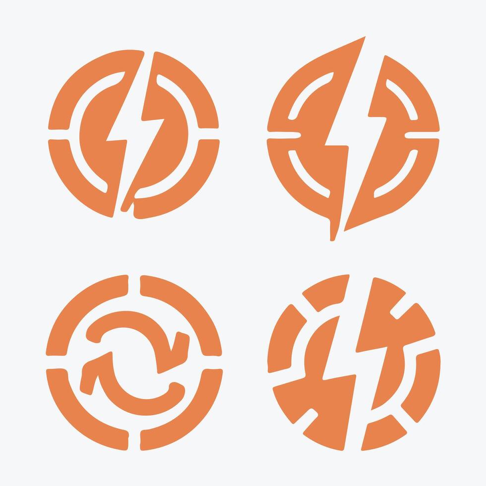 Electra Power collection logo design vector
