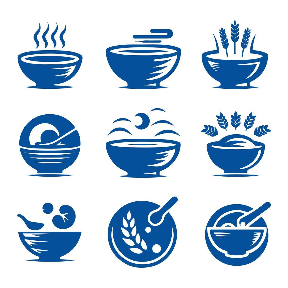 Crystal Bowls collection logo design vector