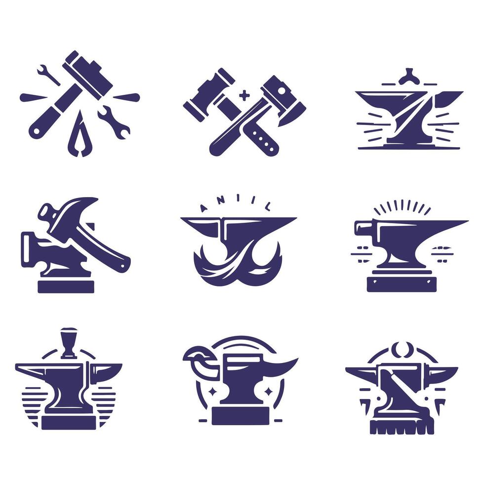 unique welding collection logo design vector