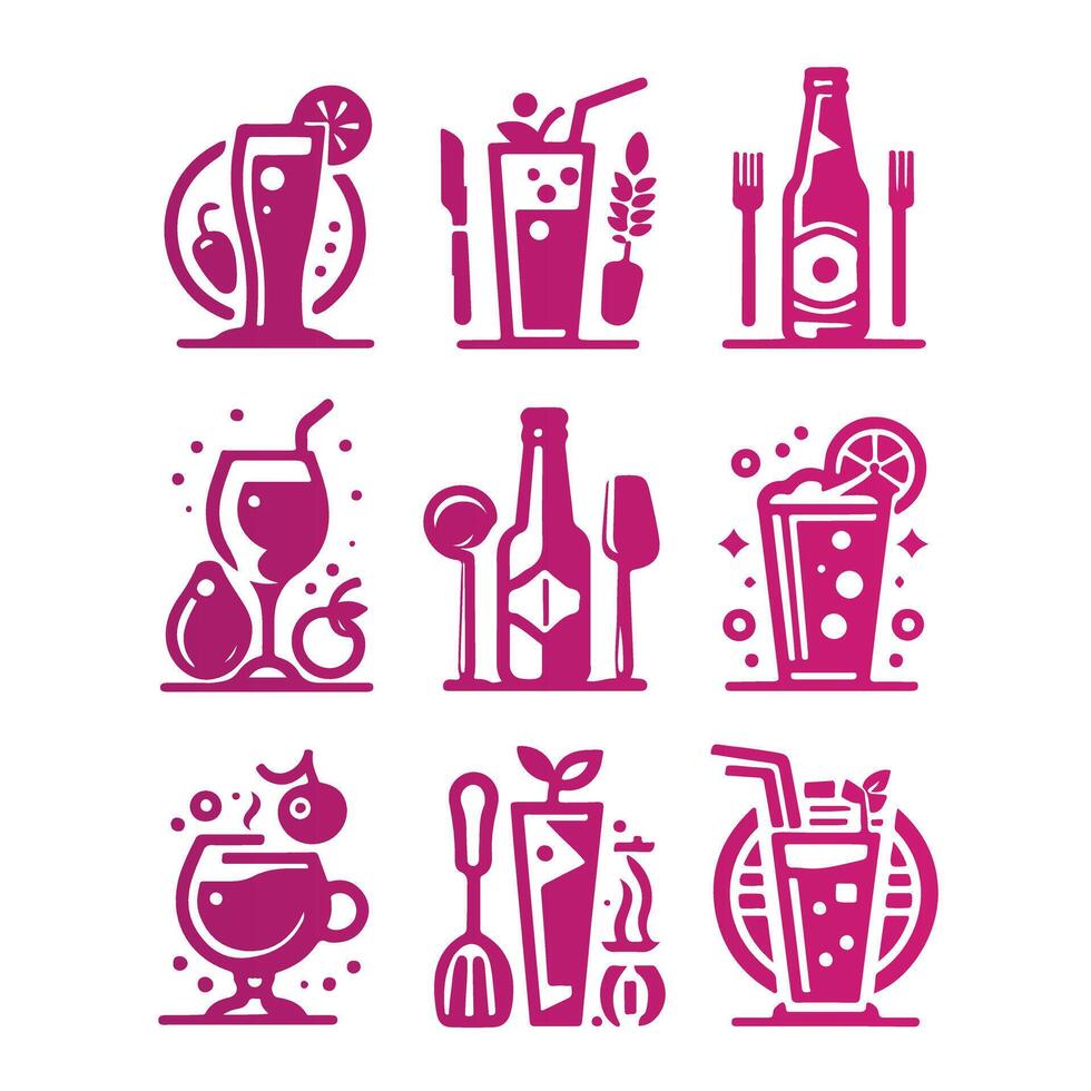 Velvet Pour collection logo design vector