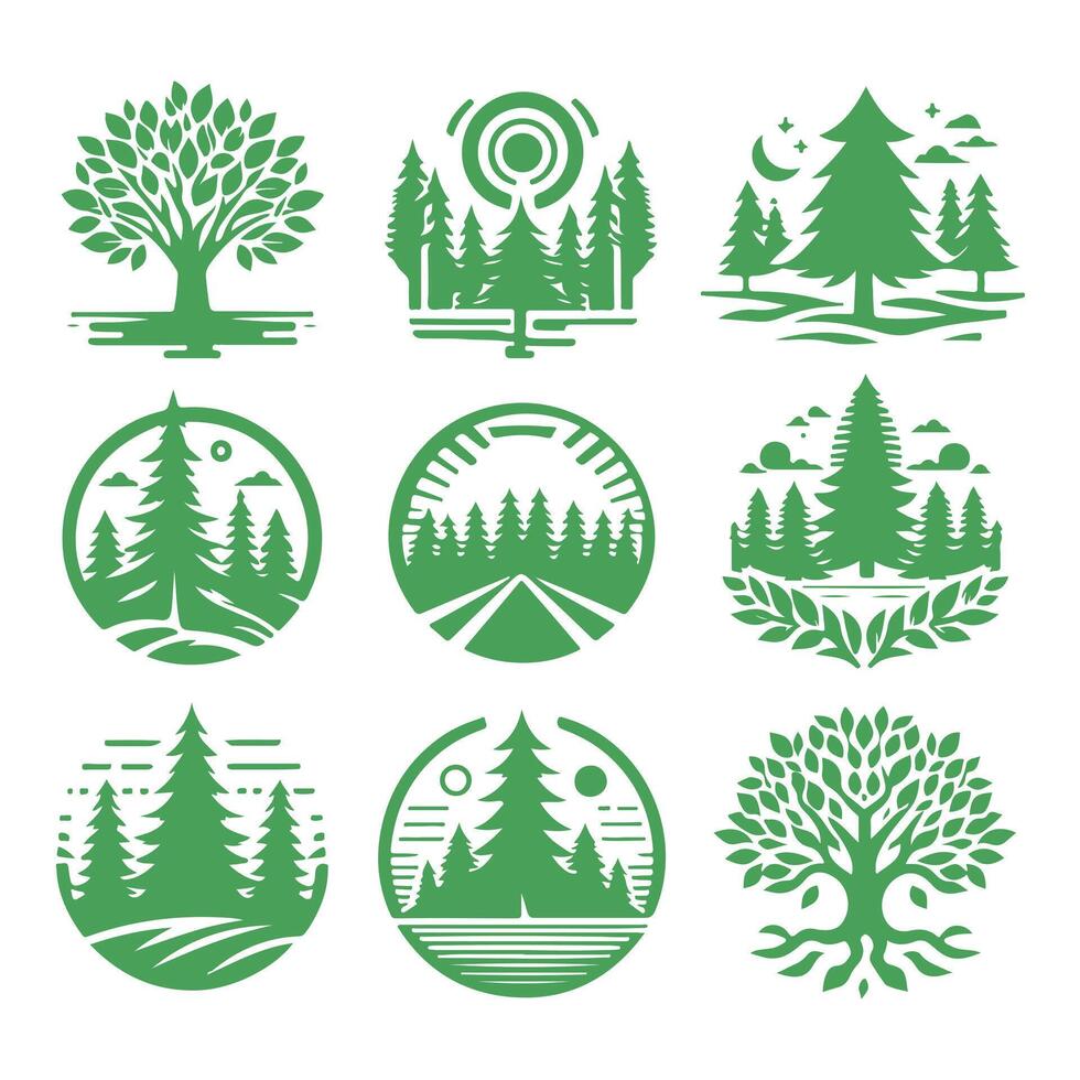 Walnut Woods collection logo vector