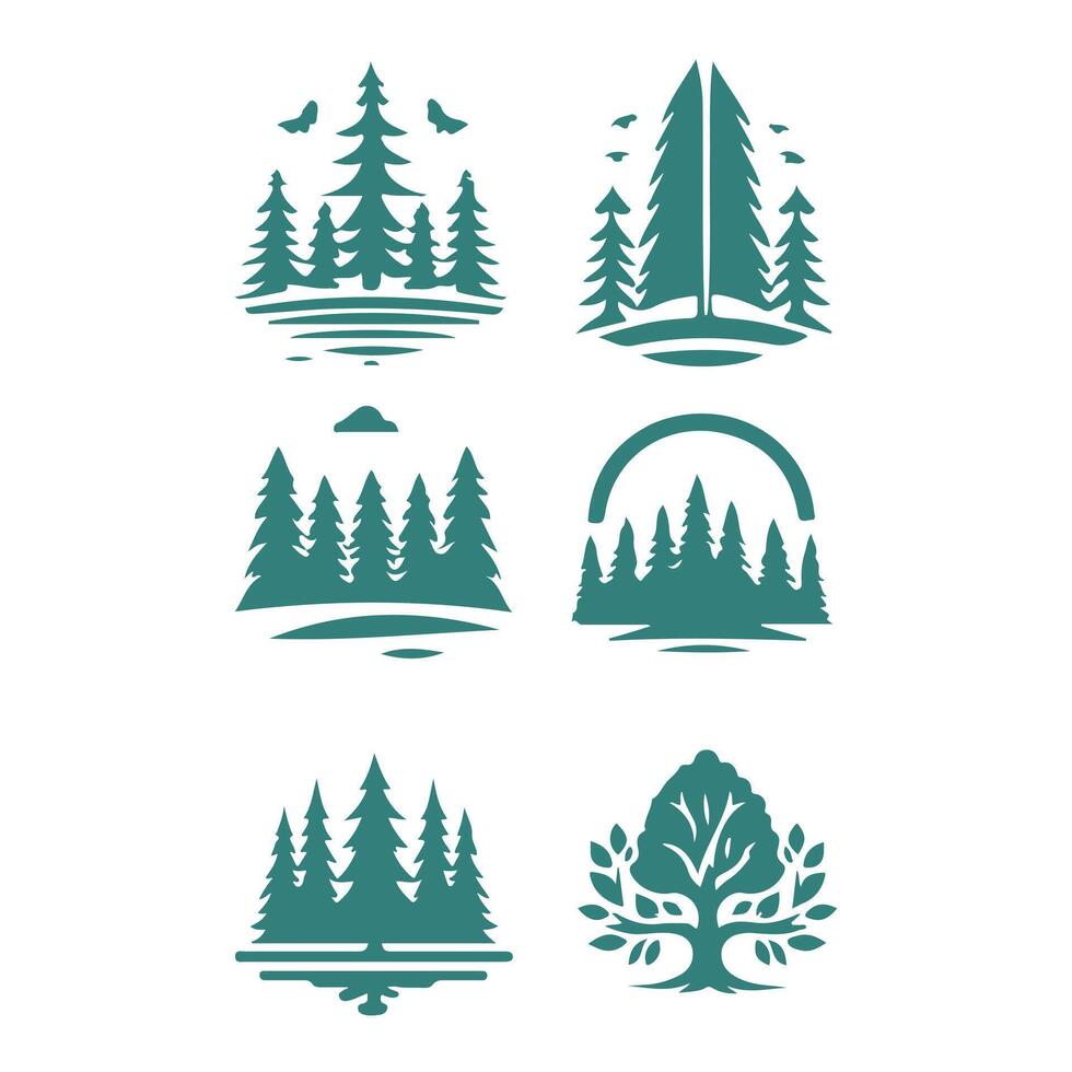 Mahogany Woods collection logo vector