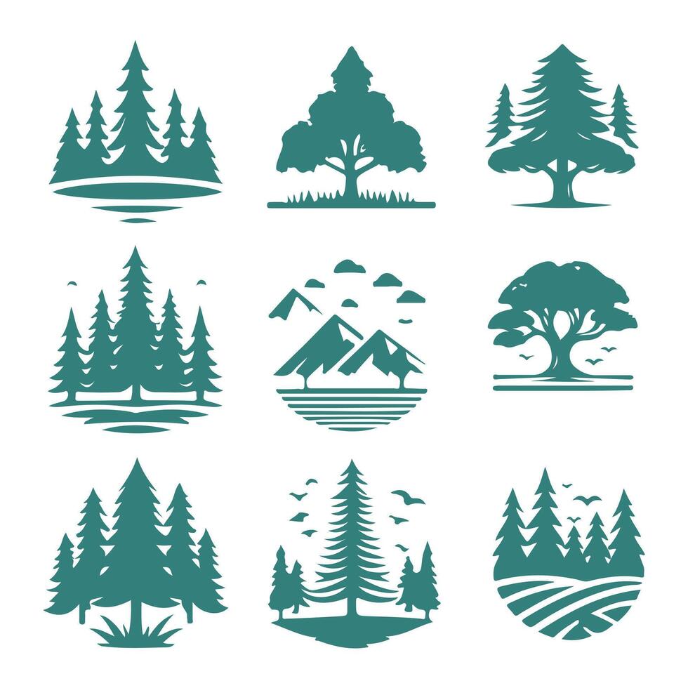 Pine crest collection logo vector
