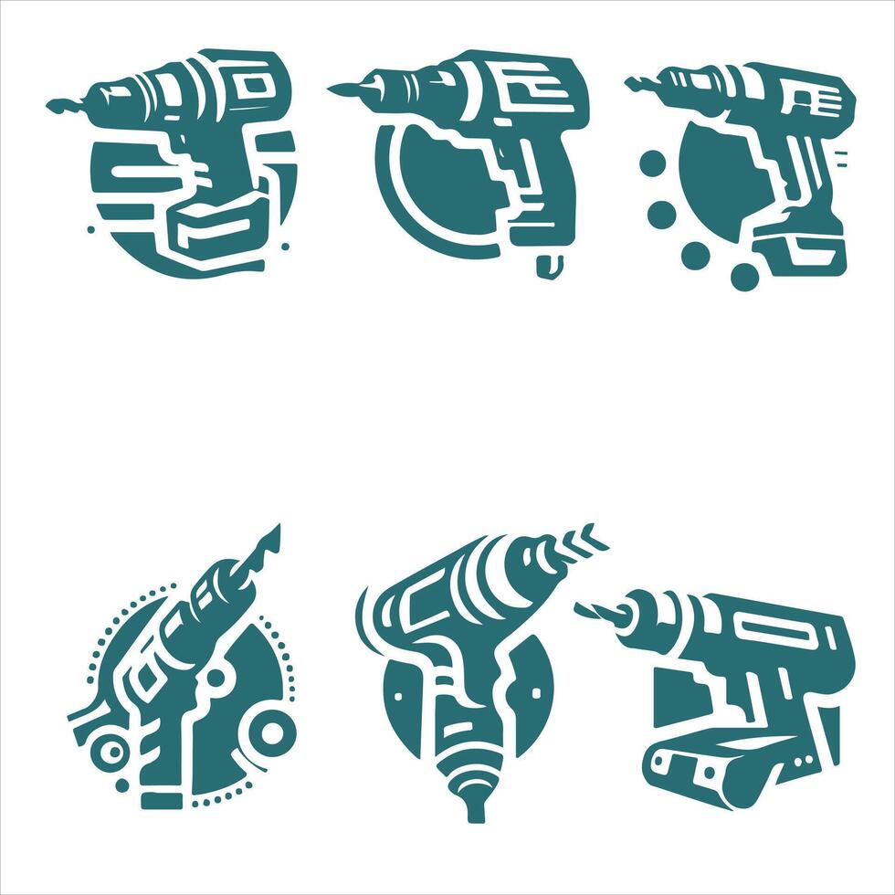 Drill Craft collection logo vector