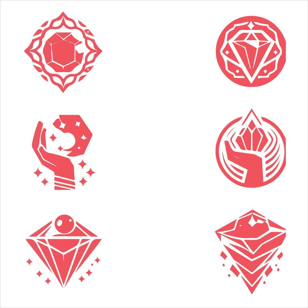Diamond Glow collection logo vector