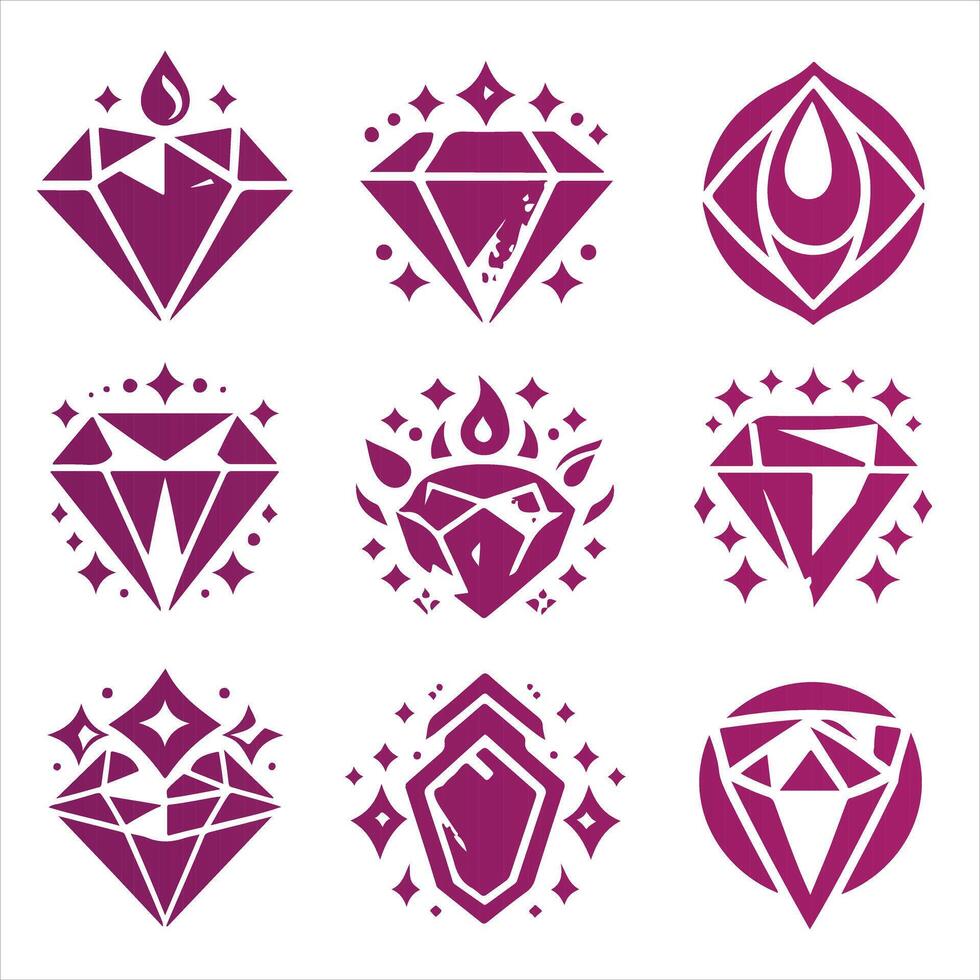 Glimmer Gem collection logo vector
