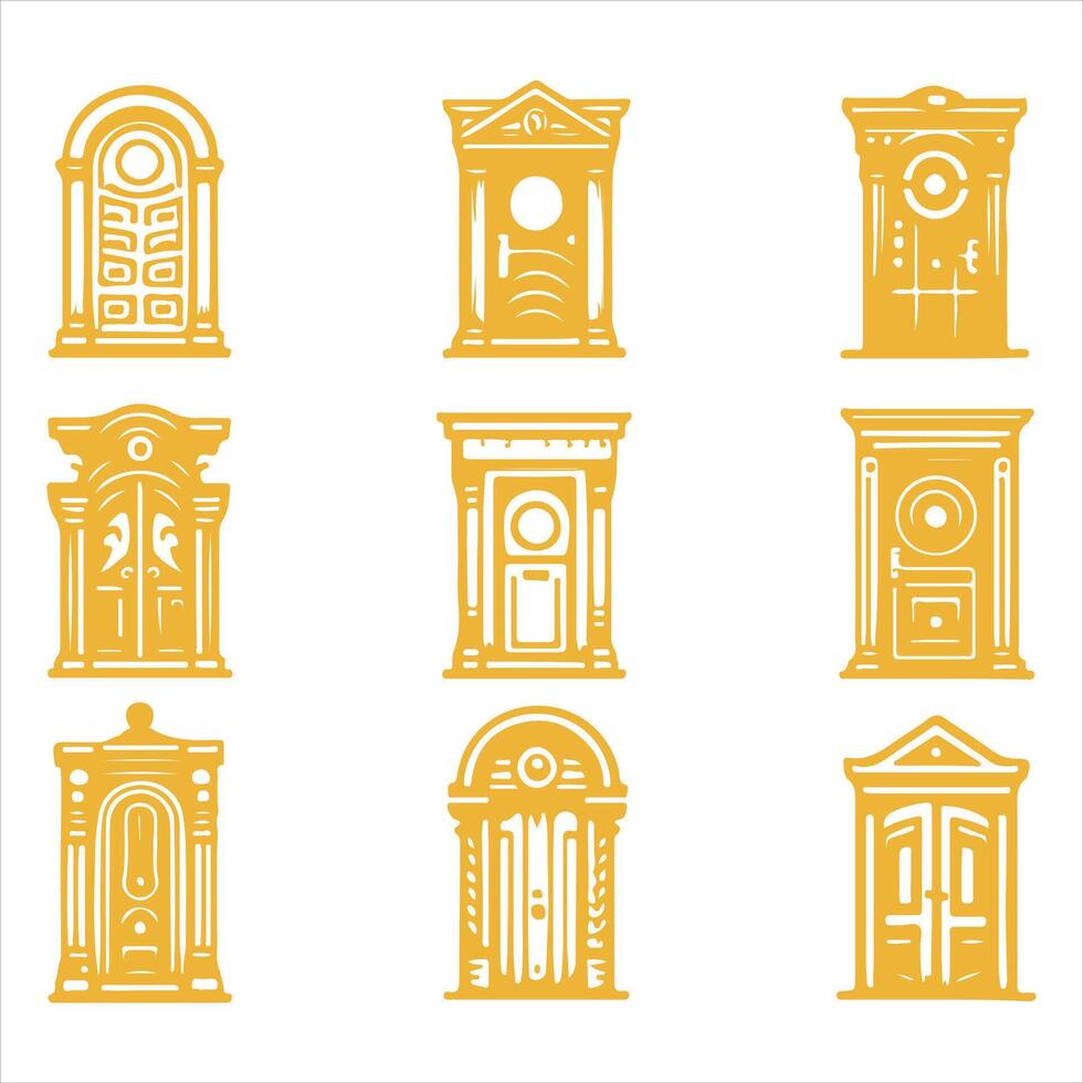 Door Craft collection logo vector