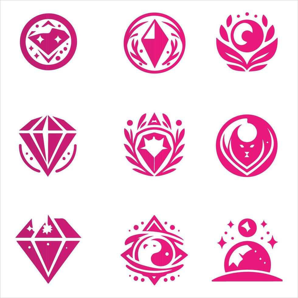Shining Gems collection logo vector