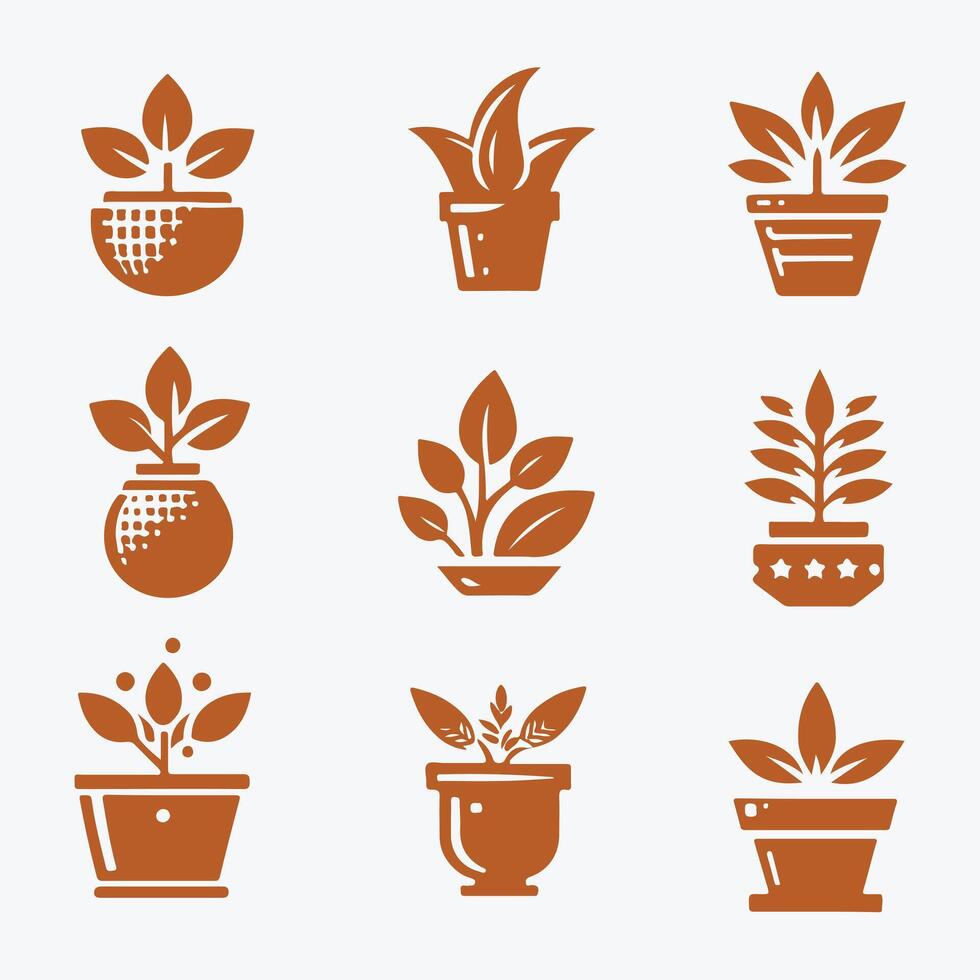 Oasis Planters collection logo vector