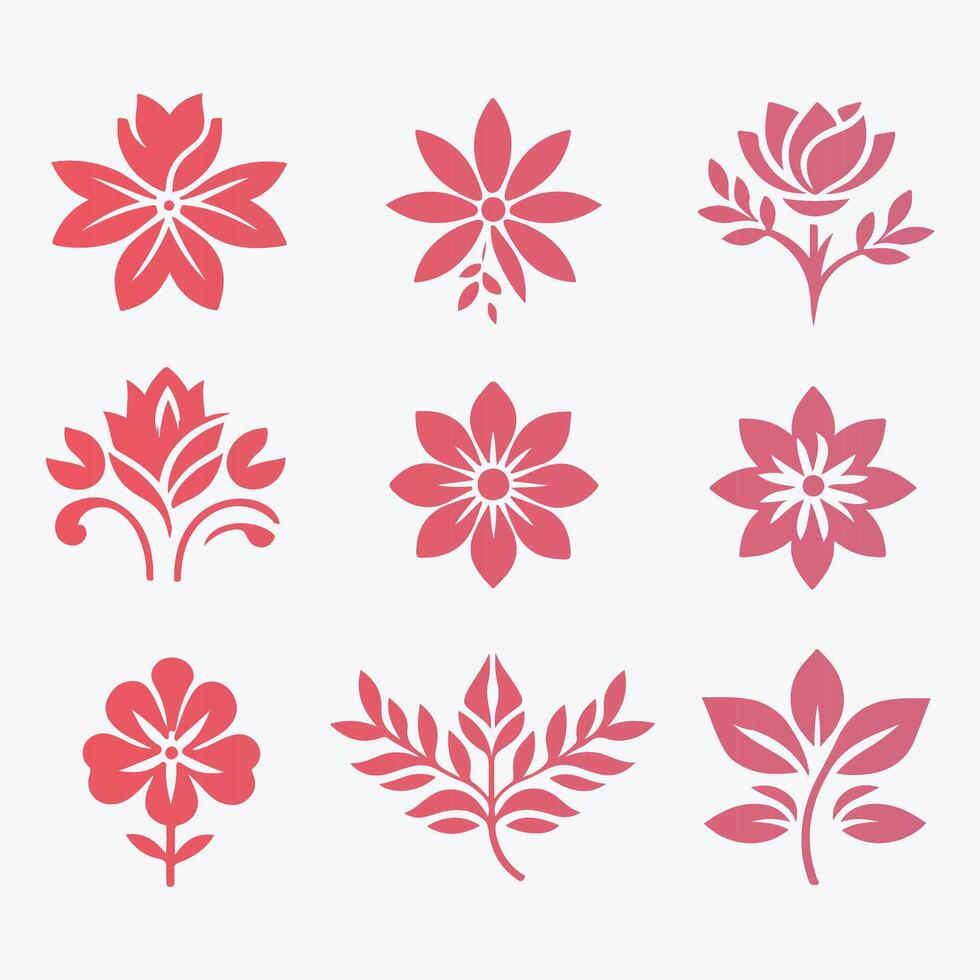Gardenia Elegant flower collection logo vector