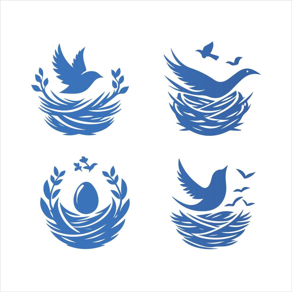 Nest Flow collection logo vector