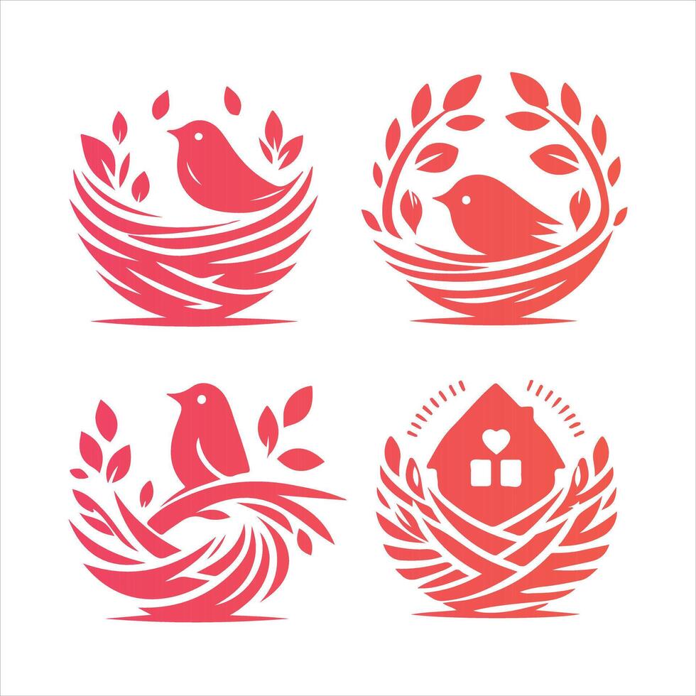 Nest Ease collection logo vector