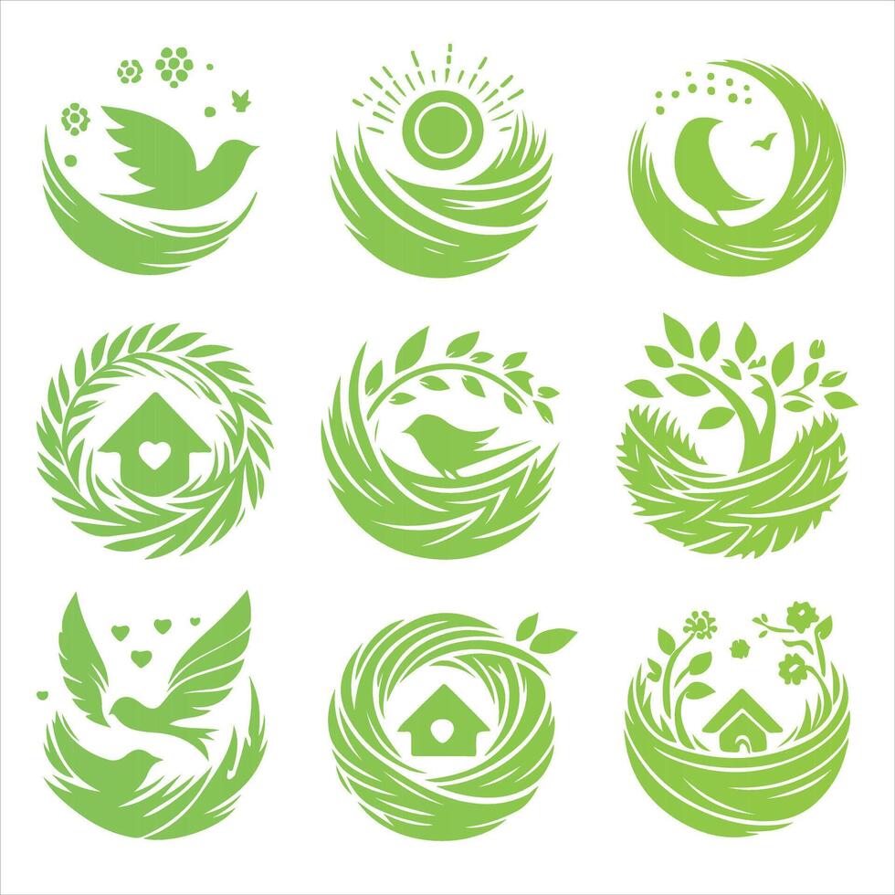 Cozy Nest collection logo vector