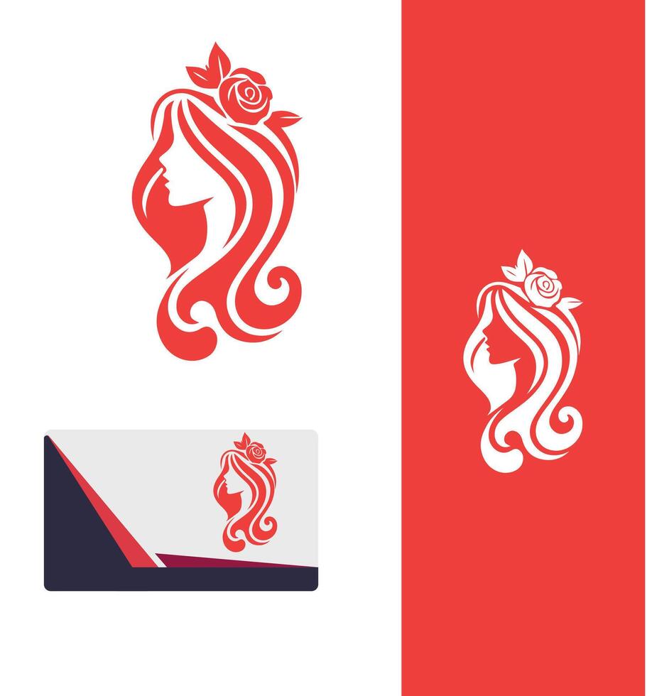 The Graceful Sovereign Elegant Lady Logo Design vector