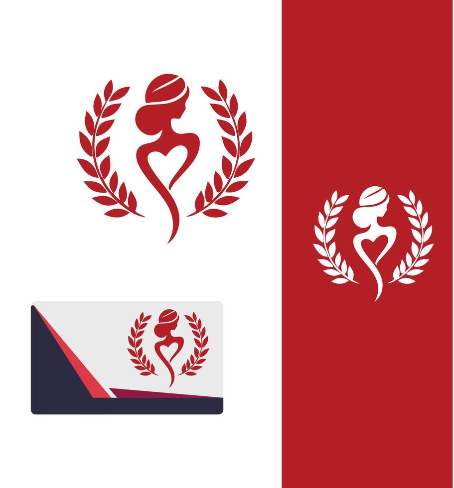 The Poised Diva Elegant Lady Logo Design vector