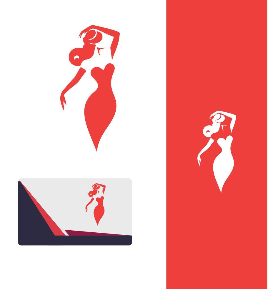 The Classic Elegant Lady Logo Design vector