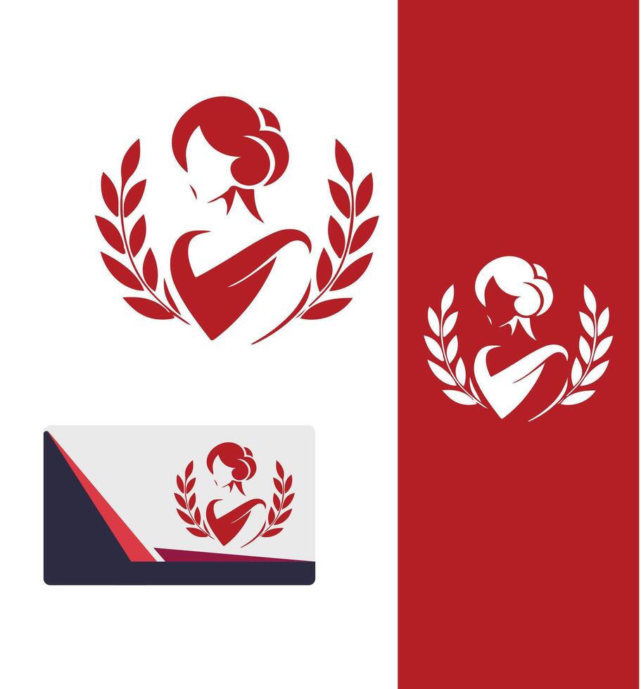 The Exquisit Elegant Lady Logo Design vector