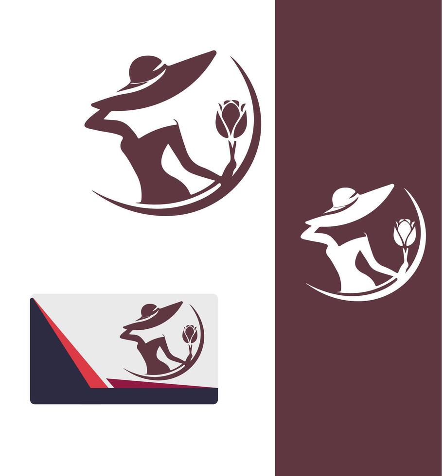 Sublime Elegant Lady Logo Design vector