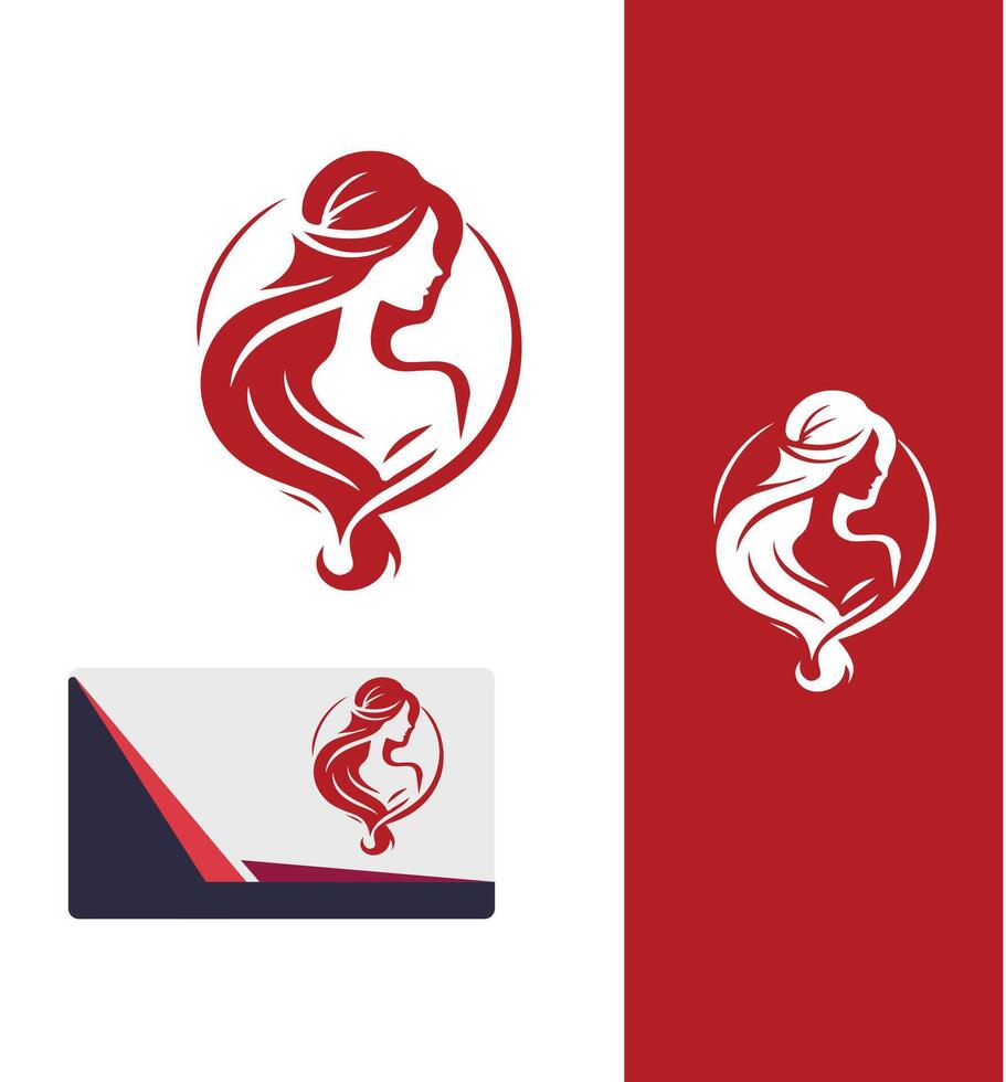 Seraphic Elegant Lady Logo Design vector