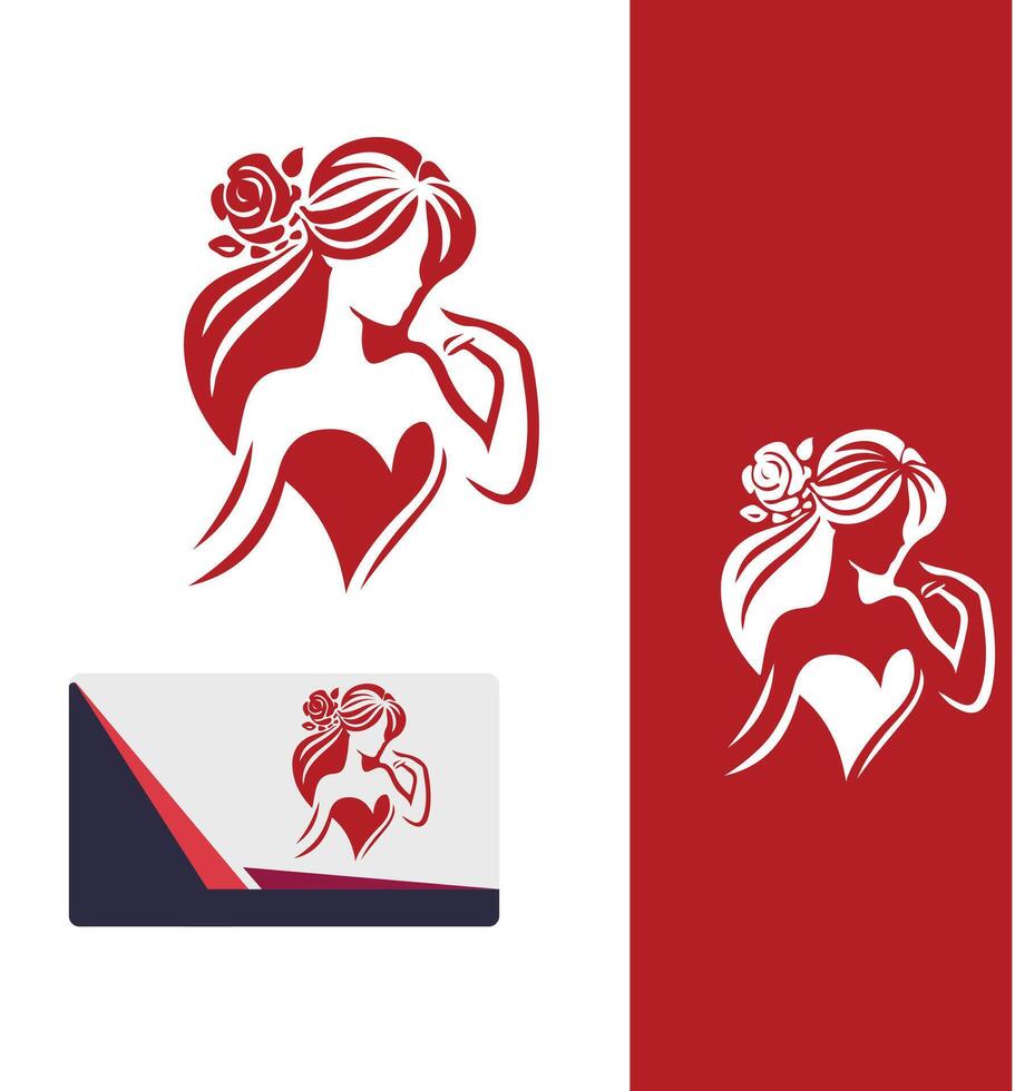 The Opulent Elegant Lady Logo Design vector