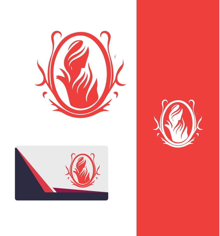 Timeless Elegant Lady Logo Design vector