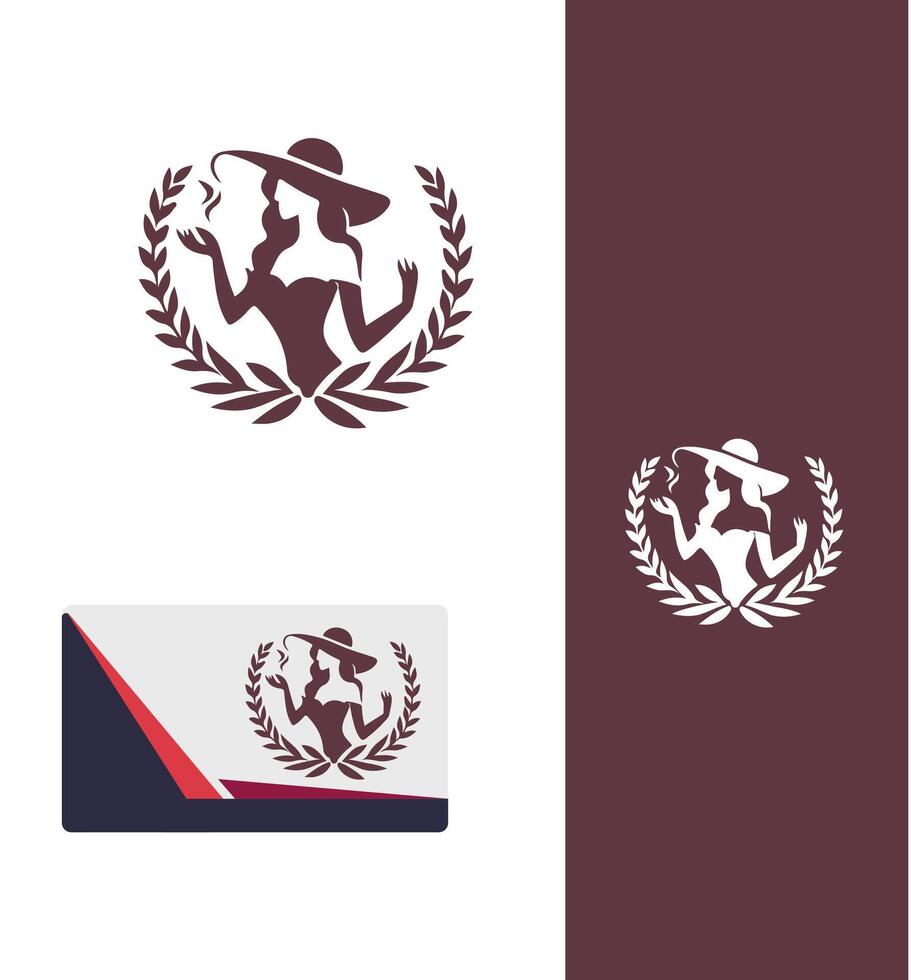 The Elegant Duchess Lady Logo Design vector