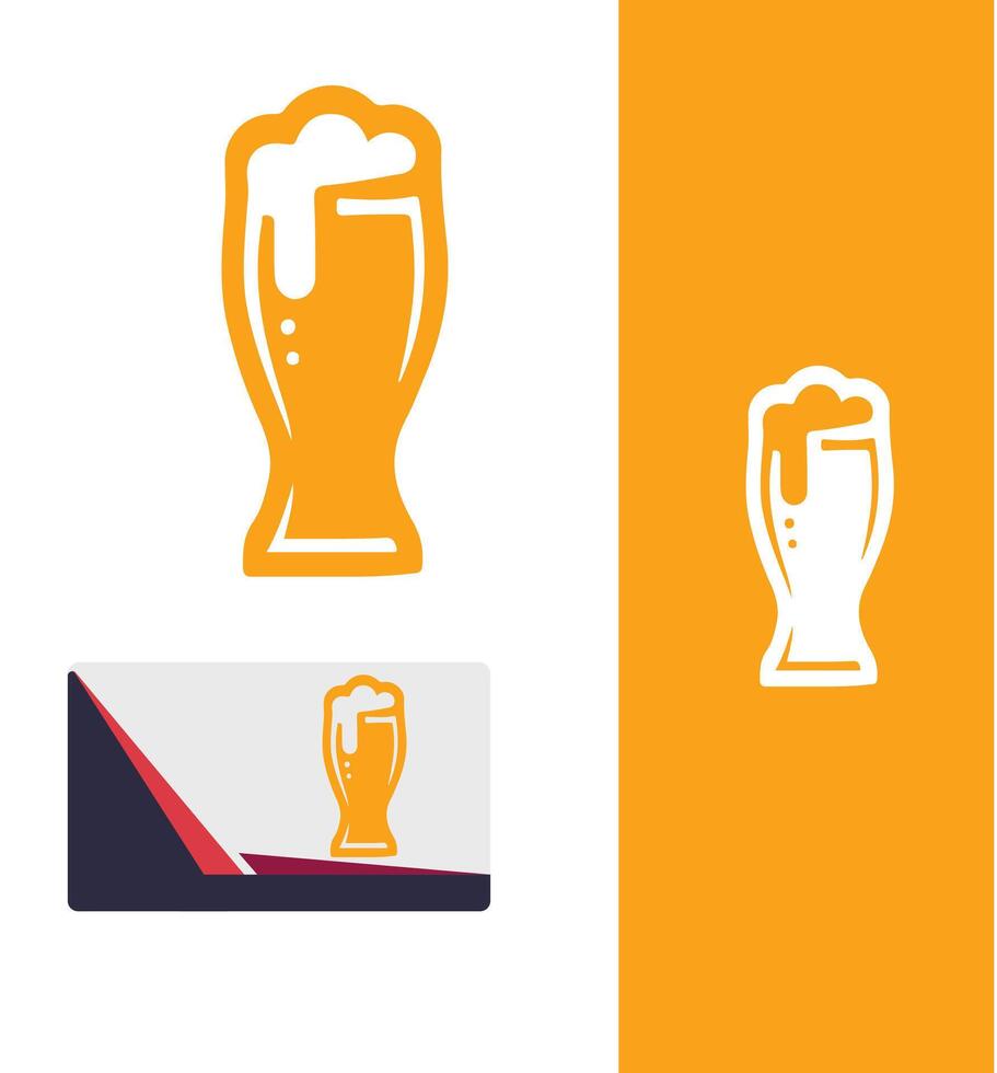 Hops And Beer Glass Logo vector