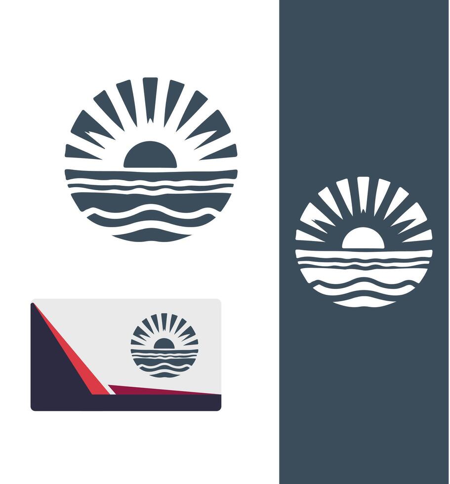 Beach front Logo Designs vector