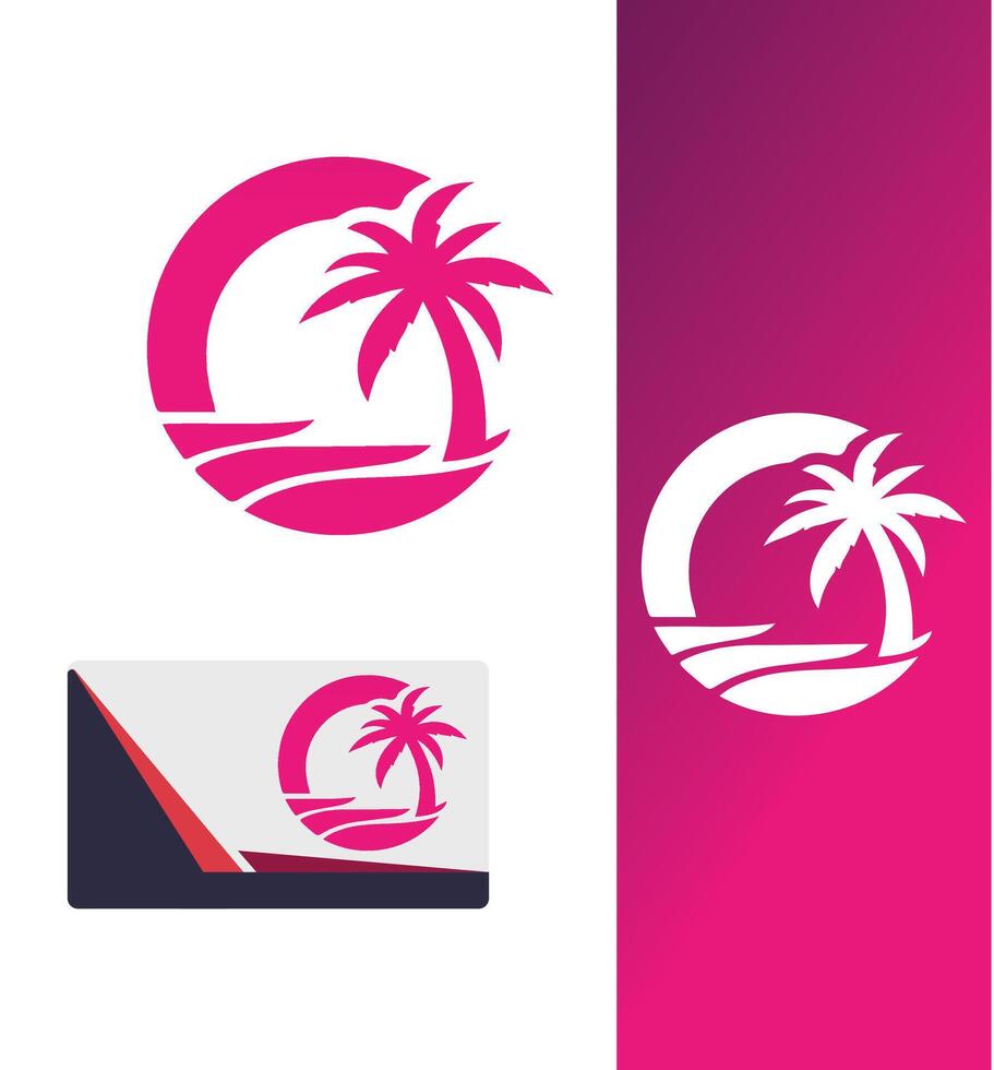 Beach Blossom Creations Logo Design vector