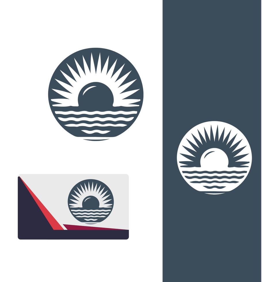 Island Waves Creations Beach Logo vector