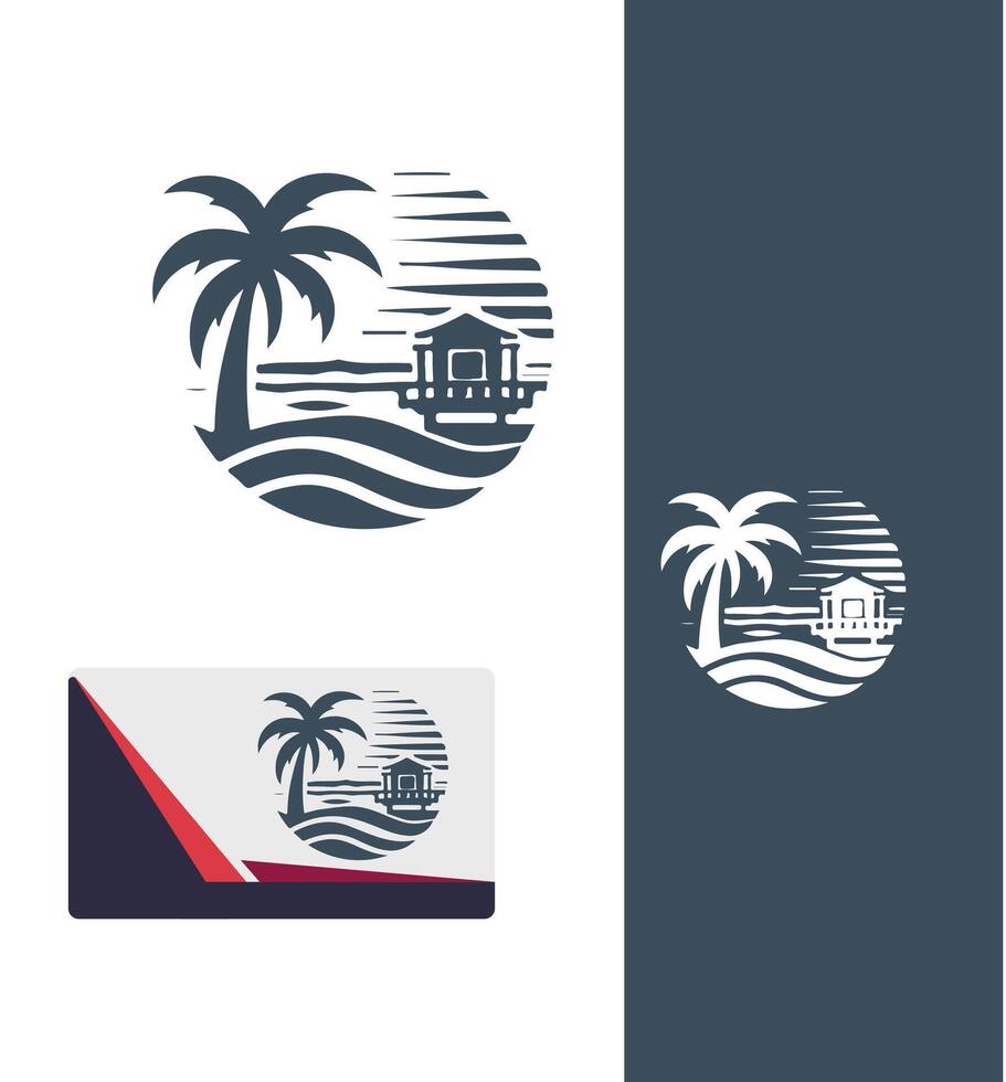 Shoreline Designs Beach Logo vector