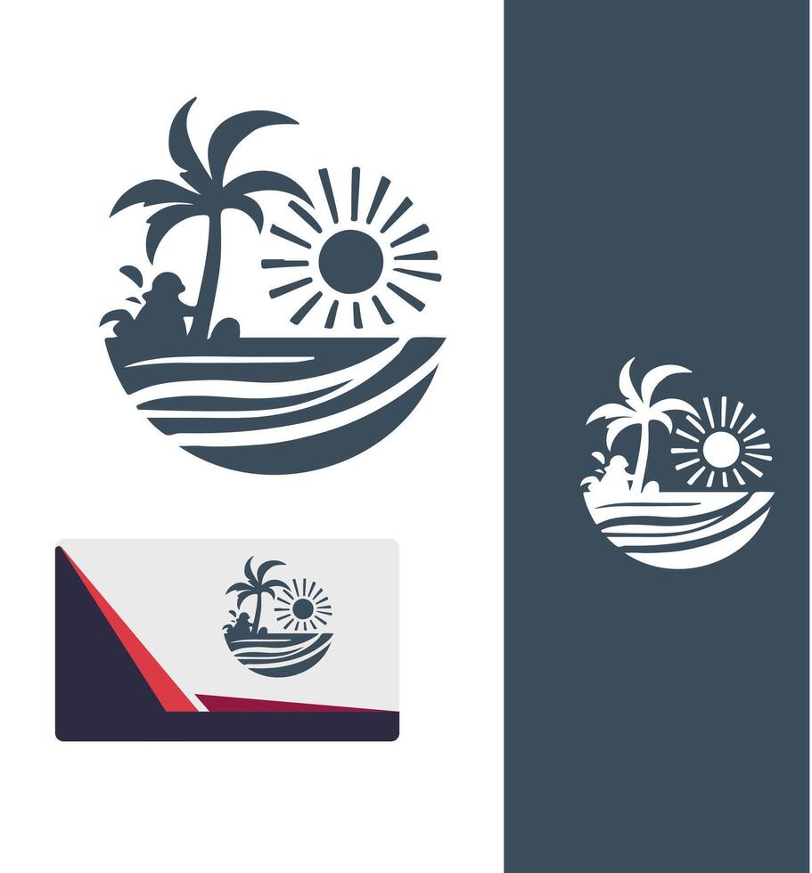 Deep Blue Studios Beach Logo vector