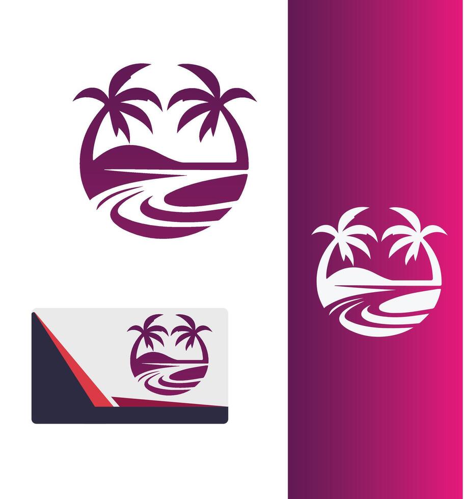 Salty Waves Creations Beach Logo vector