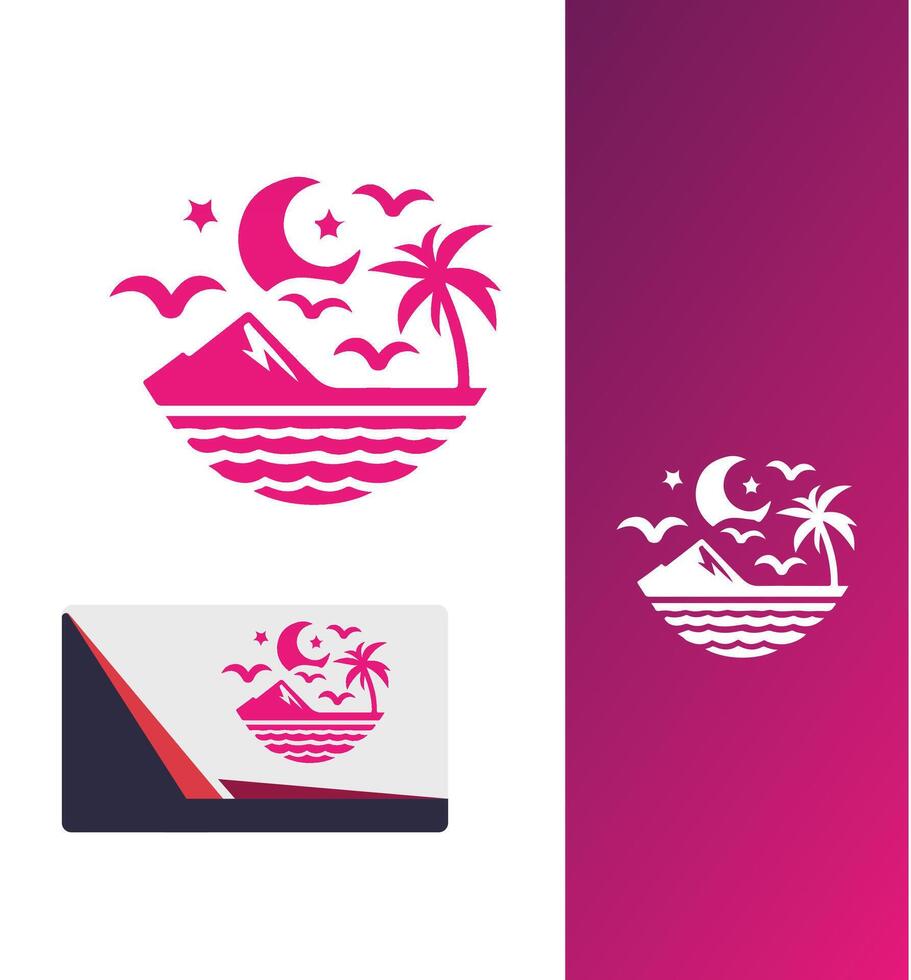 Drift wood Beach Logo vector