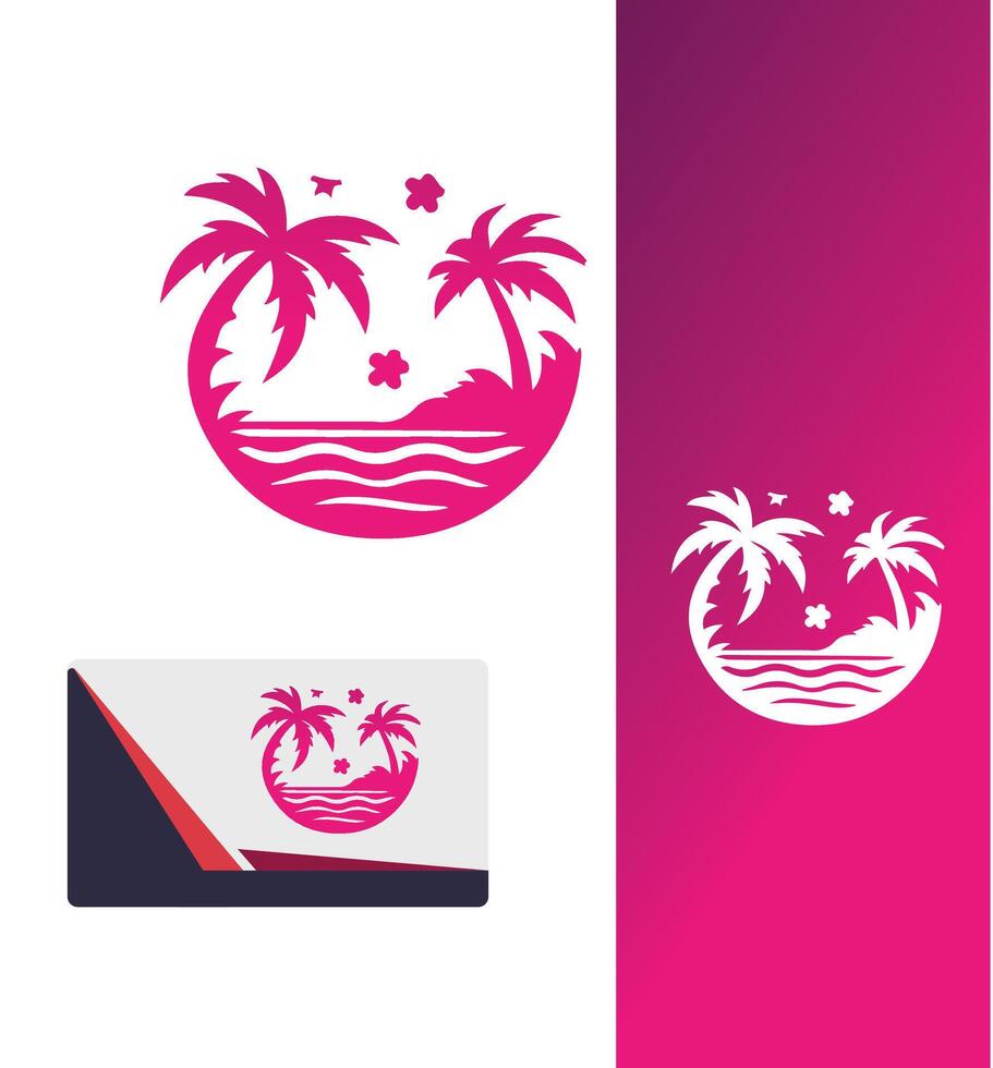 Sunlit Sands Beach Logo vector