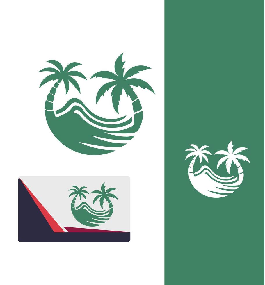Ocean Breeze Beach Logo vector