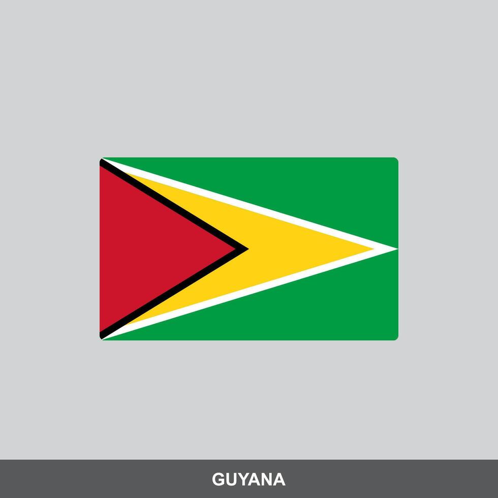 Illustrated flag of guyana isolated on a gray background vector