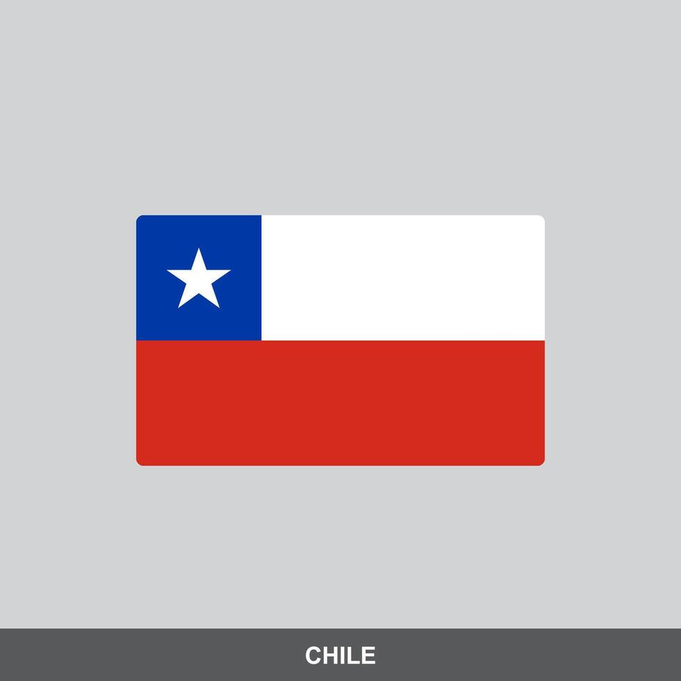 Chile national flag design vector