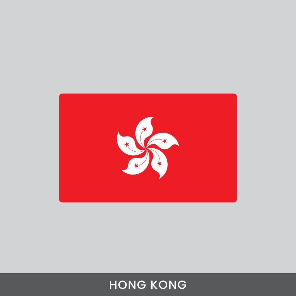 Hong kong fnational flag design vector