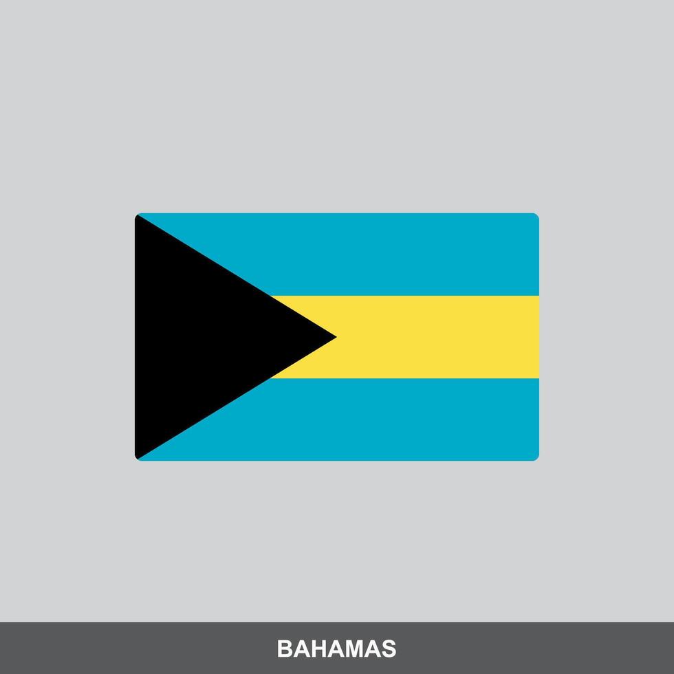 Flag of bahamas isolated on gray background vector