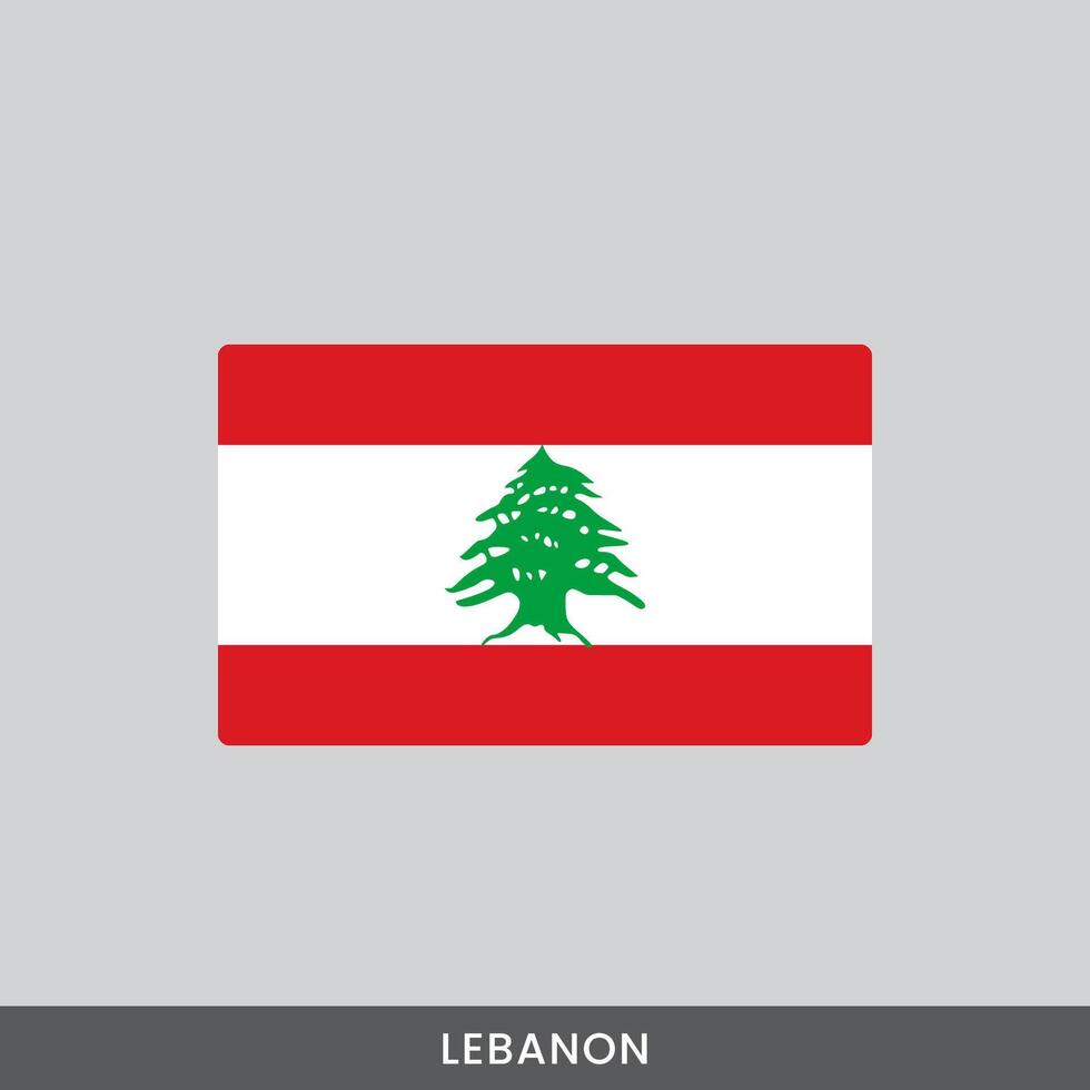 Lebanon national flag design vector