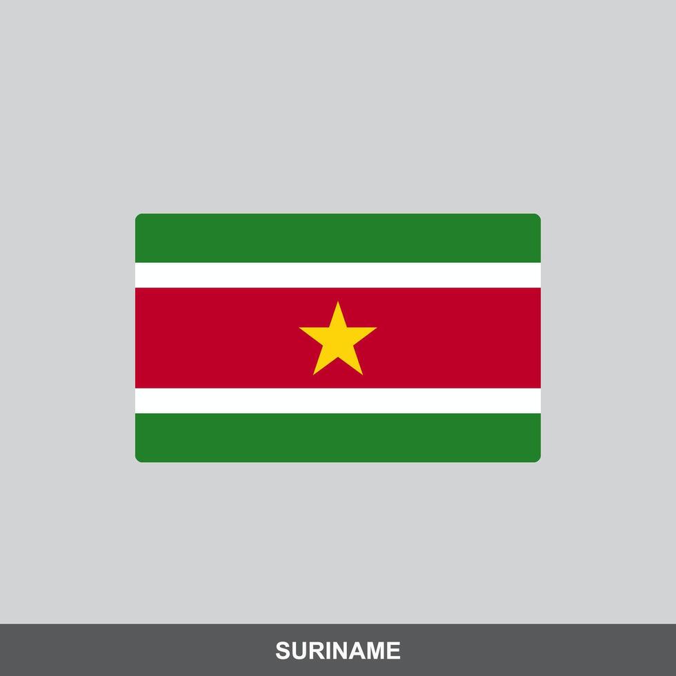Suriname national flag design vector