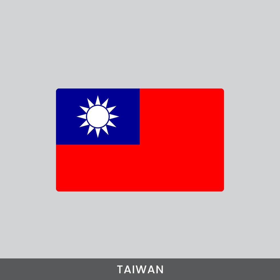 Taiwan national flag design vector