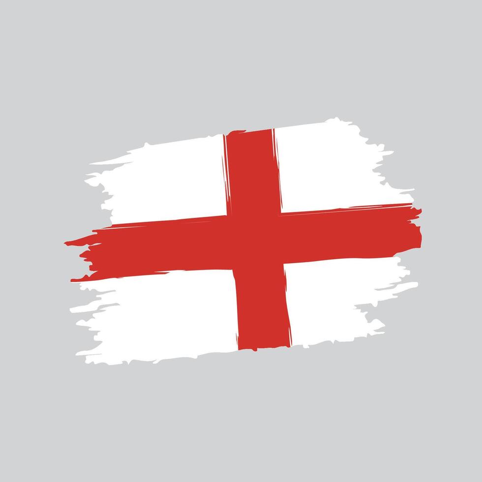 Flag of the england in brush shape frame vector