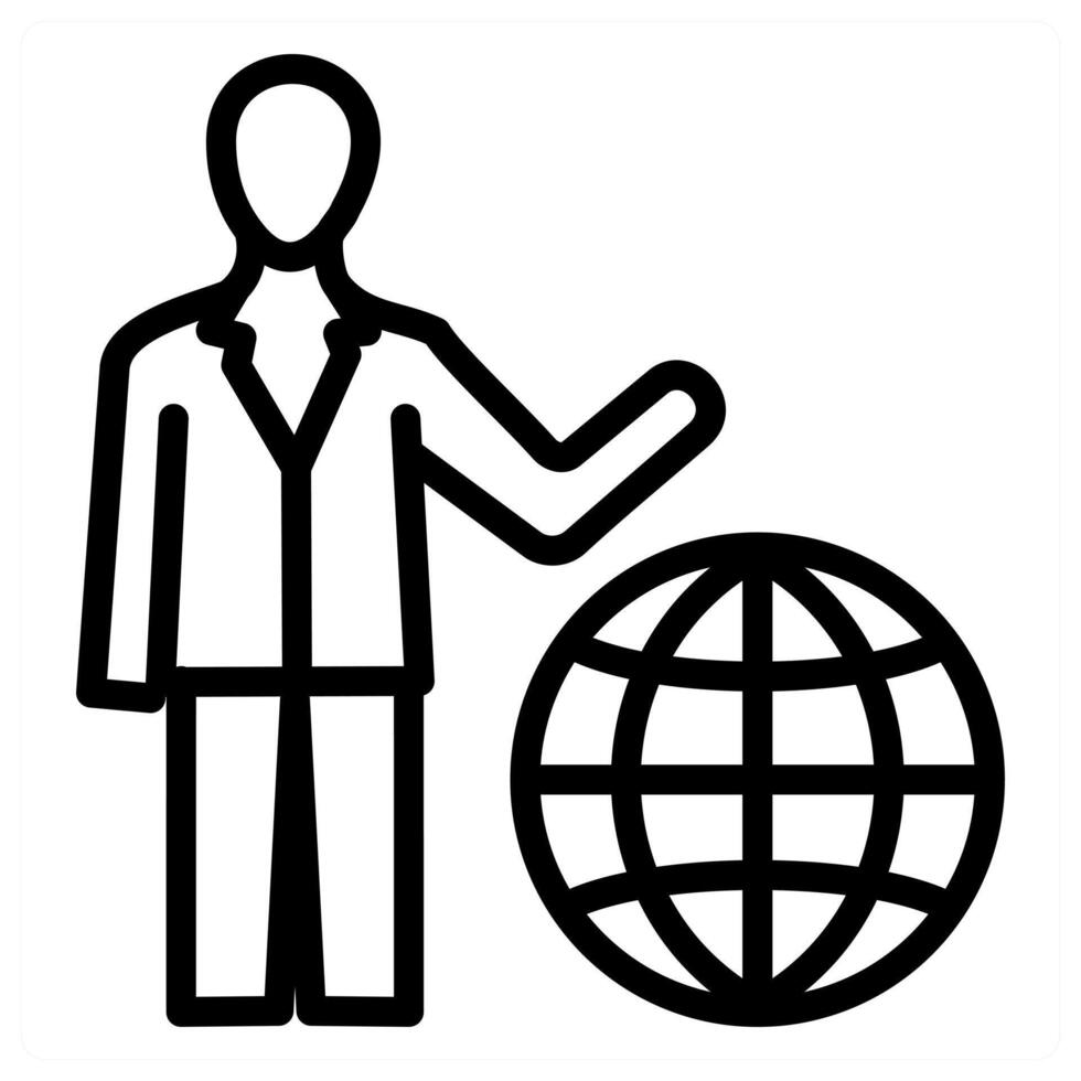 International Business and global business icon concept vector